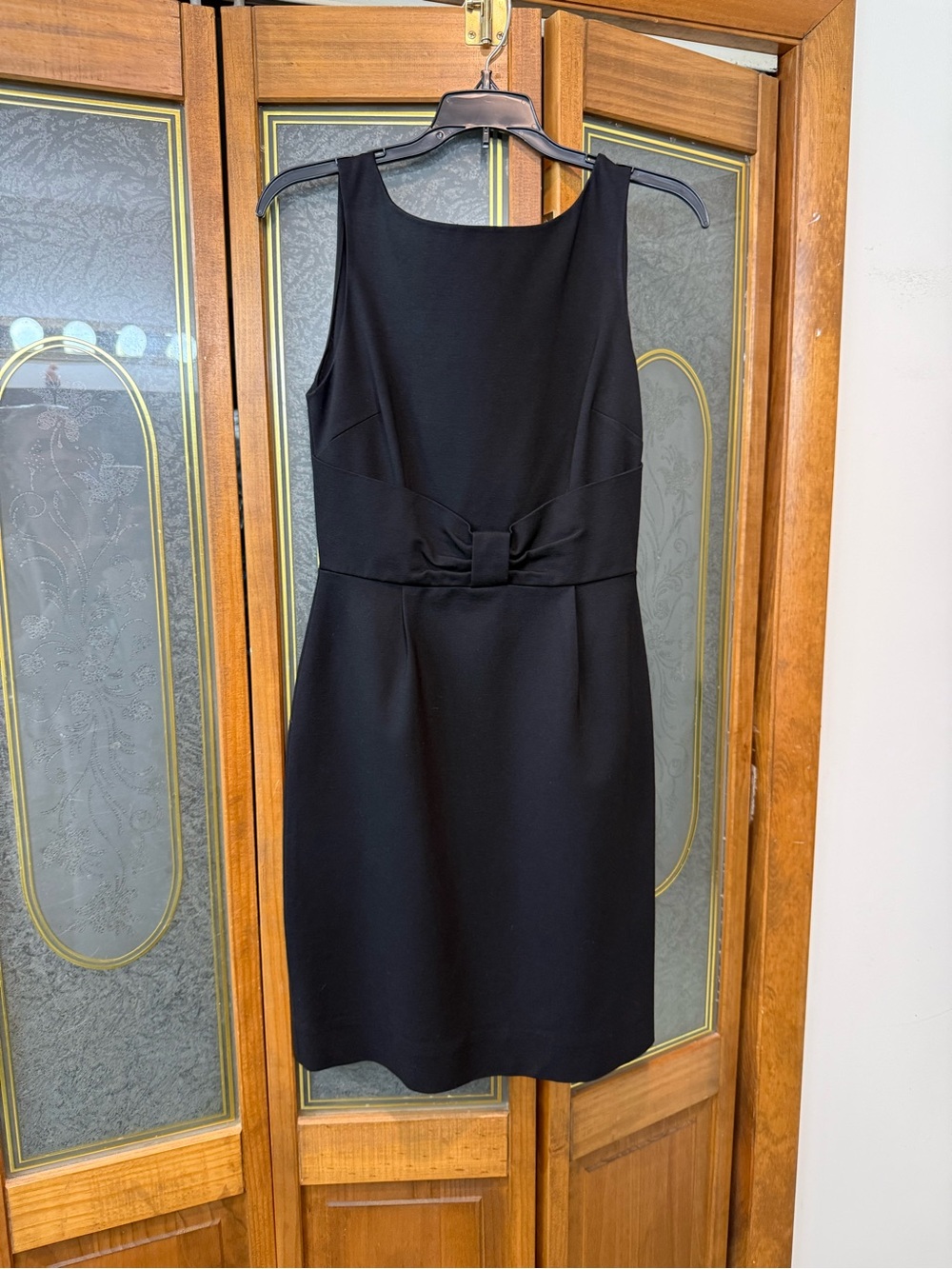 KATE SPADE LADIES  Black Sheath Dress with Waist Bow, LIKE NEW